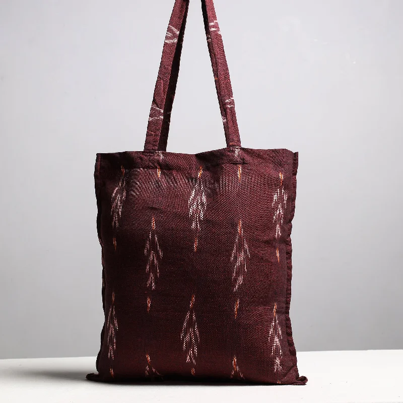 Flash Sale On Premium Bags Maroon - Handcrafted Pochampally Ikat Weave Cotton Jhola Bag Flash Sale On Premium Bags Maroon - Handcrafted Pochampally Ikat Weave Cotton Jhola Bag