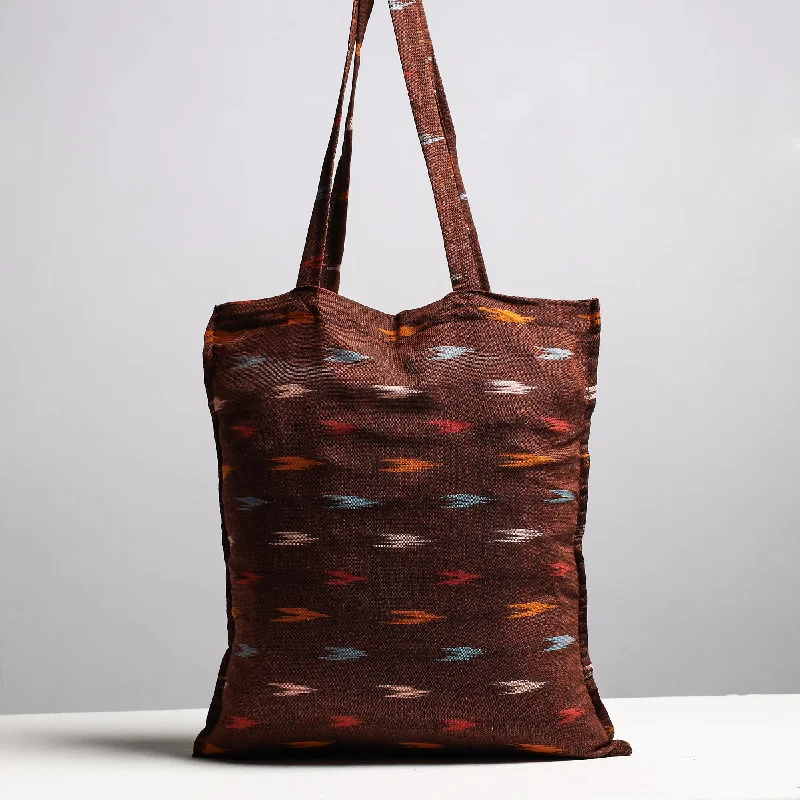 Eco-Friendly Bags With Discounts Brown - Handcrafted Pochampally Ikat Weave Cotton Jhola Bag Eco-Friendly Bags With Discounts Brown - Handcrafted Pochampally Ikat Weave Cotton Jhola Bag