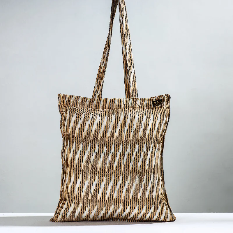 Odor-Resistant And Budget Bags Brown - Handcrafted Pochampally Ikat Weave Cotton Jhola Bag Odor-Resistant And Budget Bags Brown - Handcrafted Pochampally Ikat Weave Cotton Jhola Bag