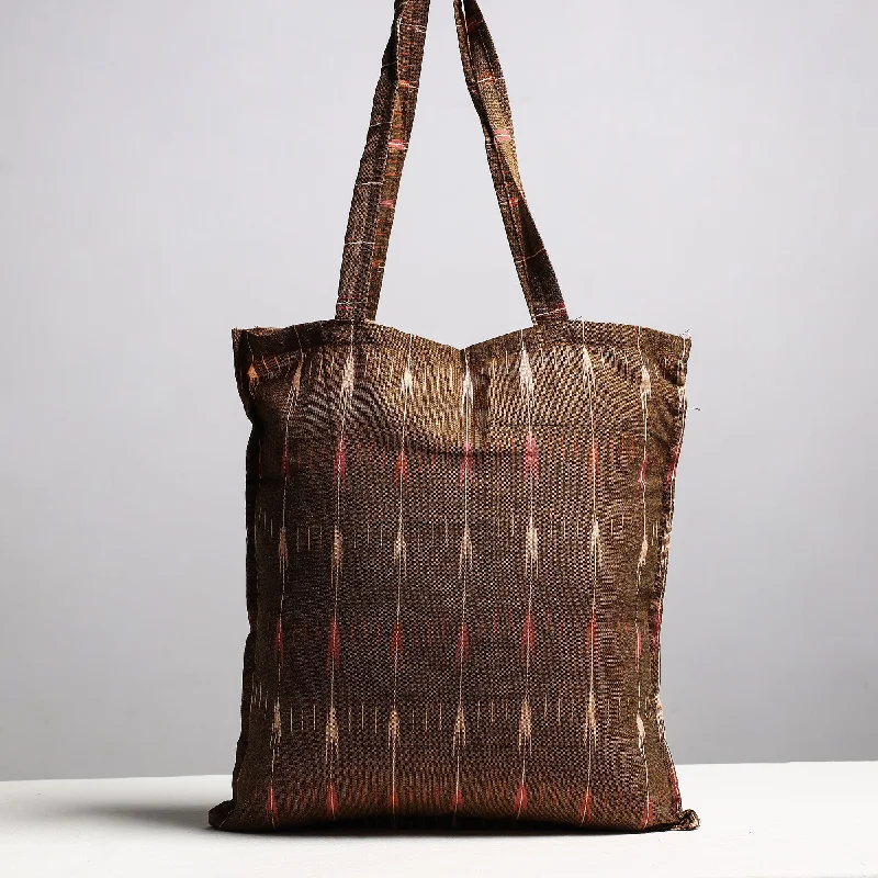 Elegant And On-Sale Evening Bags Brown - Handcrafted Pochampally Ikat Weave Cotton Jhola Bag Elegant And On-Sale Evening Bags Brown - Handcrafted Pochampally Ikat Weave Cotton Jhola Bag