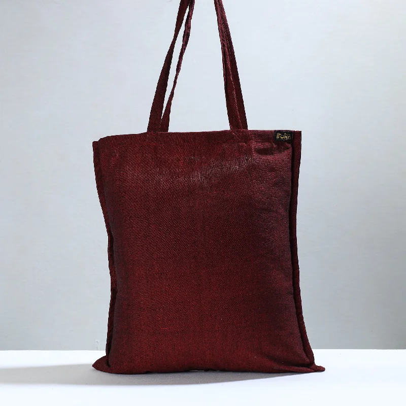 Bags For Minimalist And Functional Design Maroon - Jhiri Pure Handloom Cotton Jhola Bag 31 Bags For Minimalist And Functional Design Maroon - Jhiri Pure Handloom Cotton Jhola Bag 31