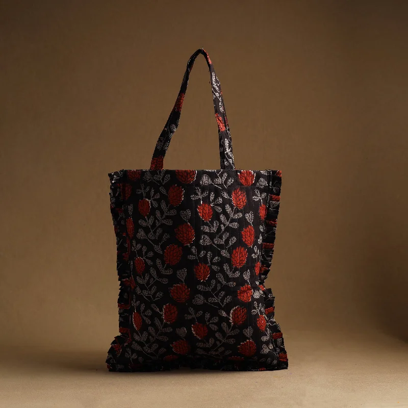 Festival Bags For Concerts And Events Black - Handcrafted Cotton Frill Jhola Bag 43 Festival Bags For Concerts And Events Black - Handcrafted Cotton Frill Jhola Bag 43
