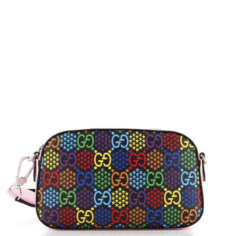 Luxurious But Budget-Friendly Bags Camera Crossbody Bag Psychedelic Print GG Coated Canvas Small Luxurious But Budget-Friendly Bags Camera Crossbody Bag Psychedelic Print GG Coated Canvas Small