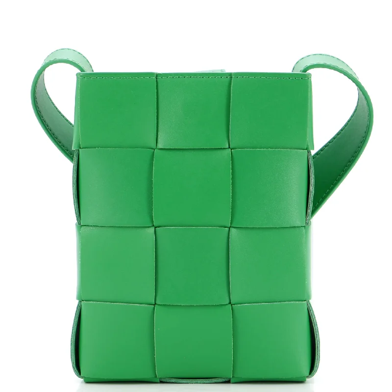 Spacious And Discounted Bags Cassette Phone Holder Crossbody Bag Maxi Intrecciato Leather Spacious And Discounted Bags Cassette Phone Holder Crossbody Bag Maxi Intrecciato Leather