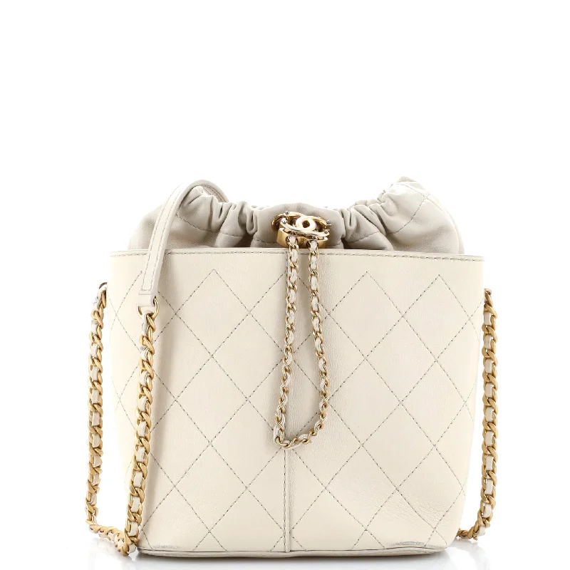 Bold And Flash-Sale Bags CC Drawstring Bucket Crossbody Bag Stitched Calfskin Medium Bold And Flash-Sale Bags CC Drawstring Bucket Crossbody Bag Stitched Calfskin Medium