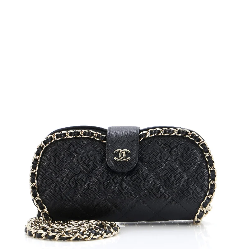 Modern And Limited-Time Offer Bags Chain Around Sunglasses Case with Chain Quilted Caviar Modern And Limited-Time Offer Bags Chain Around Sunglasses Case with Chain Quilted Caviar