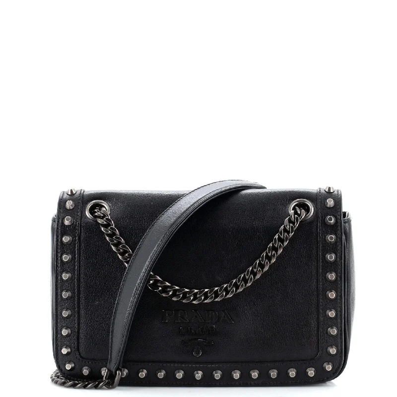 Sporty Bags For Active And Athletic Lifestyles Chain Flap Bag Studded Glace Calf Small Sporty Bags For Active And Athletic Lifestyles Chain Flap Bag Studded Glace Calf Small