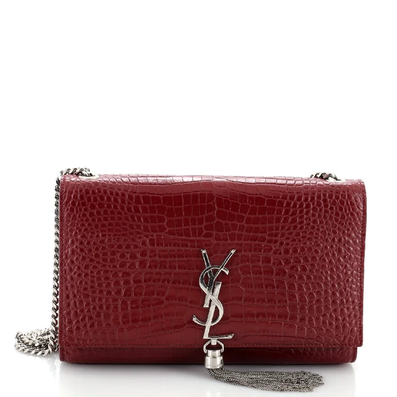 Trendy Bags For Teenage Girls Classic Monogram Tassel Crossbody Bag Crocodile Embossed Leather Medium Trendy Bags For Teenage Girls Classic Monogram Tassel Crossbody Bag Crocodile Embossed Leather Medium