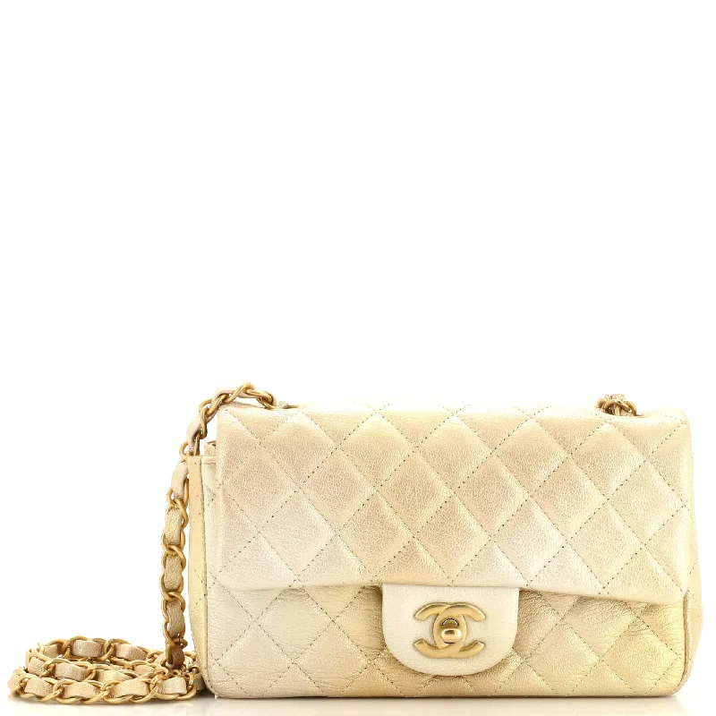 Eco-Friendly Bags With Discounts Classic Single Flap Bag Quilted Ombre Metallic Goatskin Mini Eco-Friendly Bags With Discounts Classic Single Flap Bag Quilted Ombre Metallic Goatskin Mini