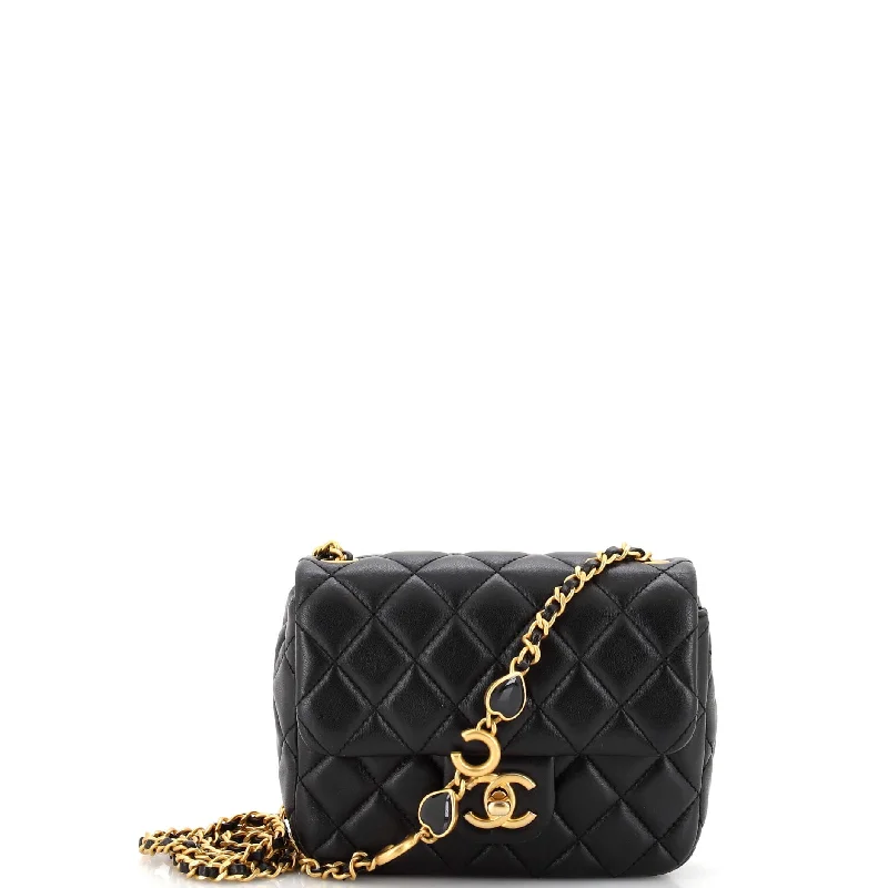 Limited-Time Offer On Trendy Bags Coco de Toi Heart Chain Square Flap Bag Quilted Lambskin Mini Limited-Time Offer On Trendy Bags Coco de Toi Heart Chain Square Flap Bag Quilted Lambskin Mini