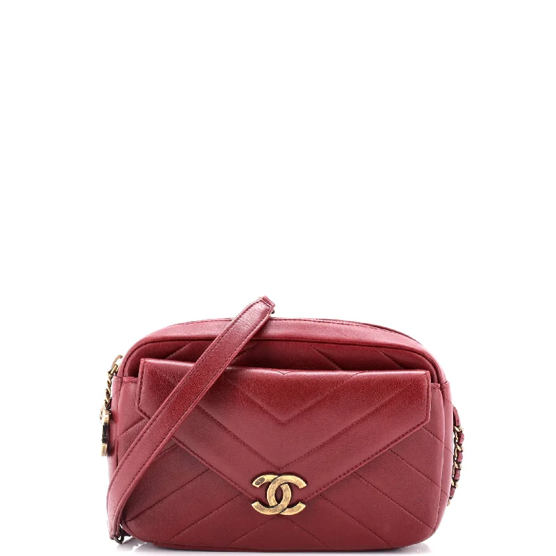 Elegant Bags For Formal Events And Luxury Occasions Coco Envelope Camera Case Bag Chevron Lambskin Small Elegant Bags For Formal Events And Luxury Occasions Coco Envelope Camera Case Bag Chevron Lambskin Small