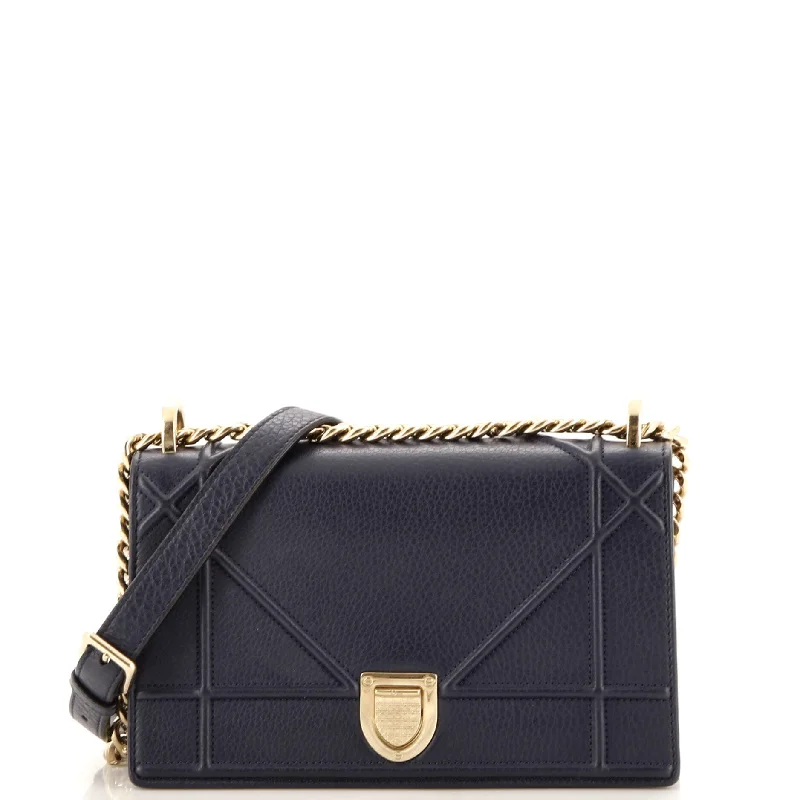 Rustic Bags For Outdoor And Nature-Inspired Looks Diorama Flap Bag Grained Calfskin Small Rustic Bags For Outdoor And Nature-Inspired Looks Diorama Flap Bag Grained Calfskin Small