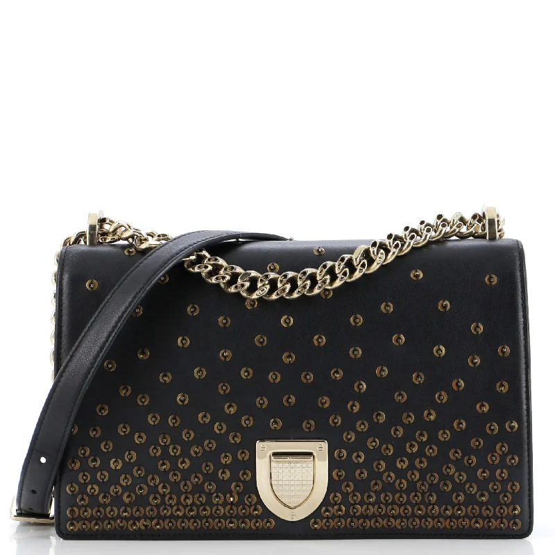 Seasonal Clearance Bags For Summer, Winter, Etc. Diorama Flap Bag Sequin Embellished Lambskin Medium Seasonal Clearance Bags For Summer, Winter, Etc. Diorama Flap Bag Sequin Embellished Lambskin Medium