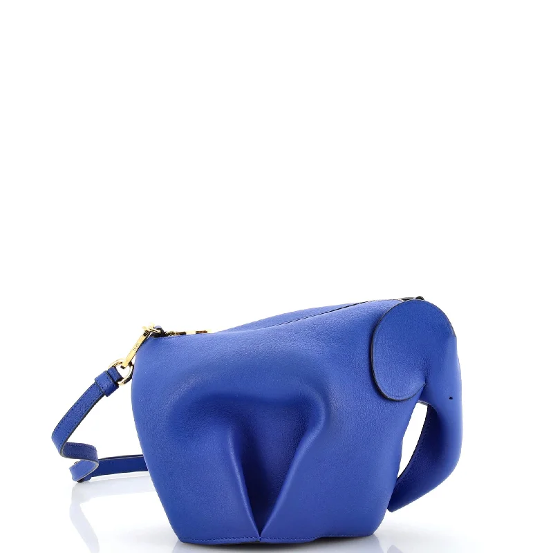 Vintage-Inspired Elephant Crossbody Bag Leather Mini