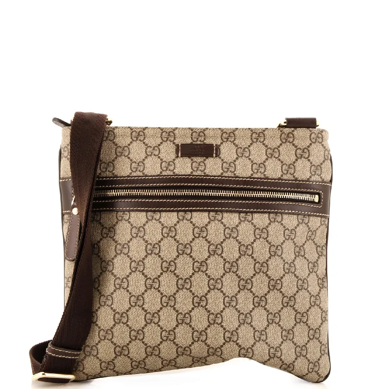 Seasonal Sale Bags Front Zip Flat Messenger Bag GG Coated Canvas Medium