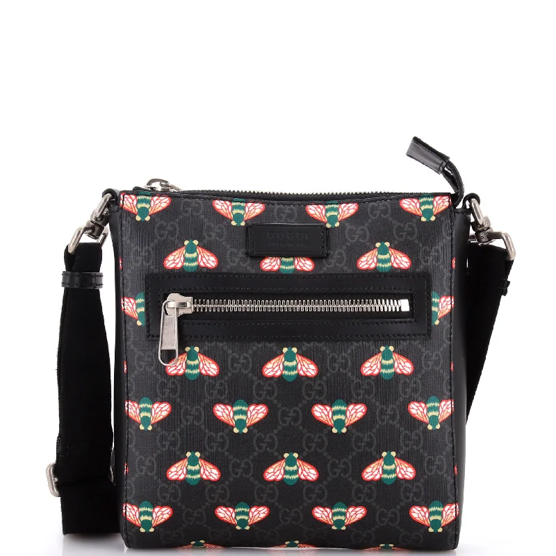 Bag For Luxury Lovers Front Zip Messenger Bestiary Bee Print GG Coated Canvas Small Bag For Luxury Lovers Front Zip Messenger Bestiary Bee Print GG Coated Canvas Small