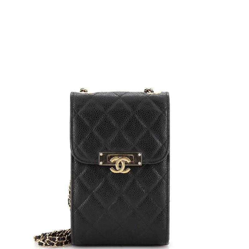 Glamorous Bags For Evening Events And Parties Golden Class Phone Holder Crossbody Bag Quilted Caviar Glamorous Bags For Evening Events And Parties Golden Class Phone Holder Crossbody Bag Quilted Caviar