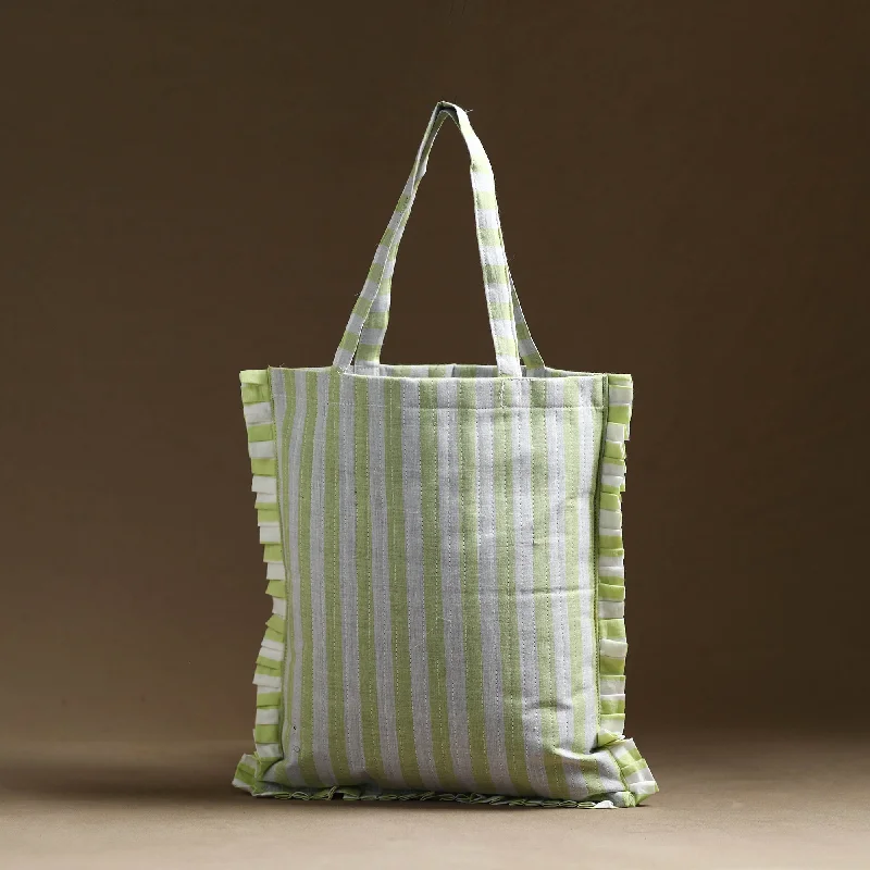 Stylish Bags For Fashion Influencers And Bloggers Handcrafted Cotton Frill Jhola Bag 01 Stylish Bags For Fashion Influencers And Bloggers Handcrafted Cotton Frill Jhola Bag 01