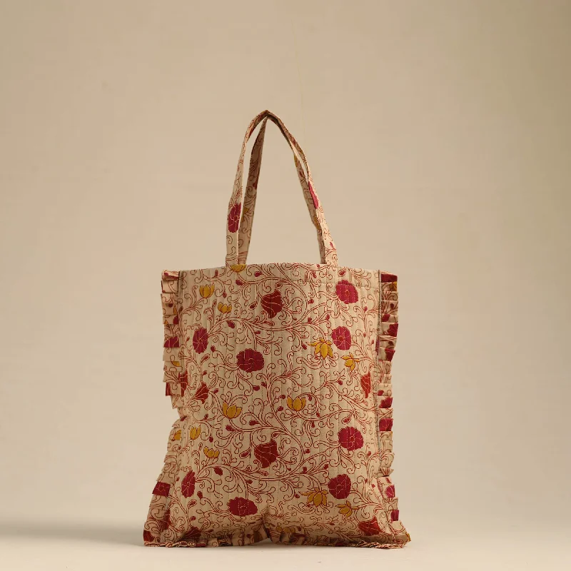 Designer-Inspired Bags At Budget-Friendly Prices Beige - Handcrafted Cotton Frill Jhola Bag 11 Designer-Inspired Bags At Budget-Friendly Prices Beige - Handcrafted Cotton Frill Jhola Bag 11