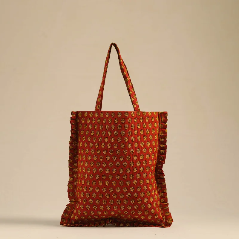 Bags With Limited-Time Deals Handcrafted Cotton Frill Jhola Bag 14