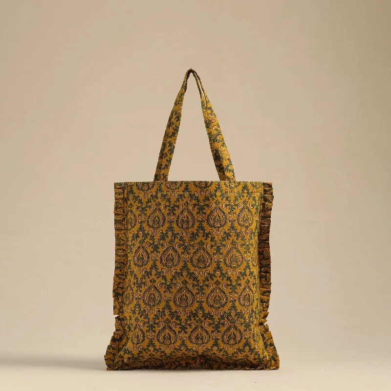 Odor-Resistant And Budget Bags Handcrafted Cotton Frill Jhola Bag 18