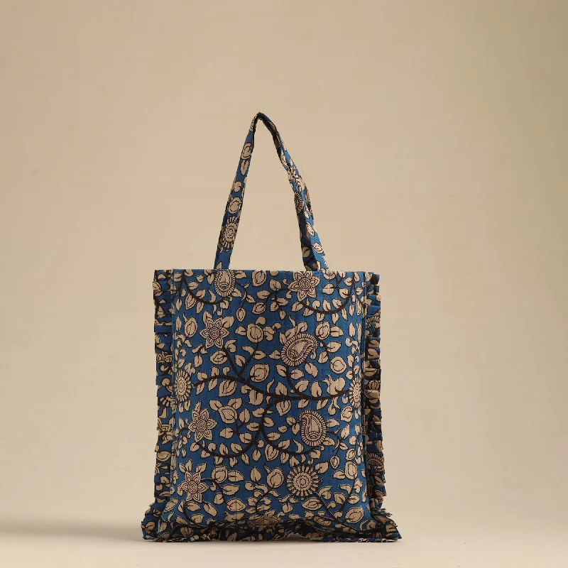 Trendy Festival Bags With Limited-Time Offers Blue - Handcrafted Cotton Frill Jhola Bag 46 Trendy Festival Bags With Limited-Time Offers Blue - Handcrafted Cotton Frill Jhola Bag 46