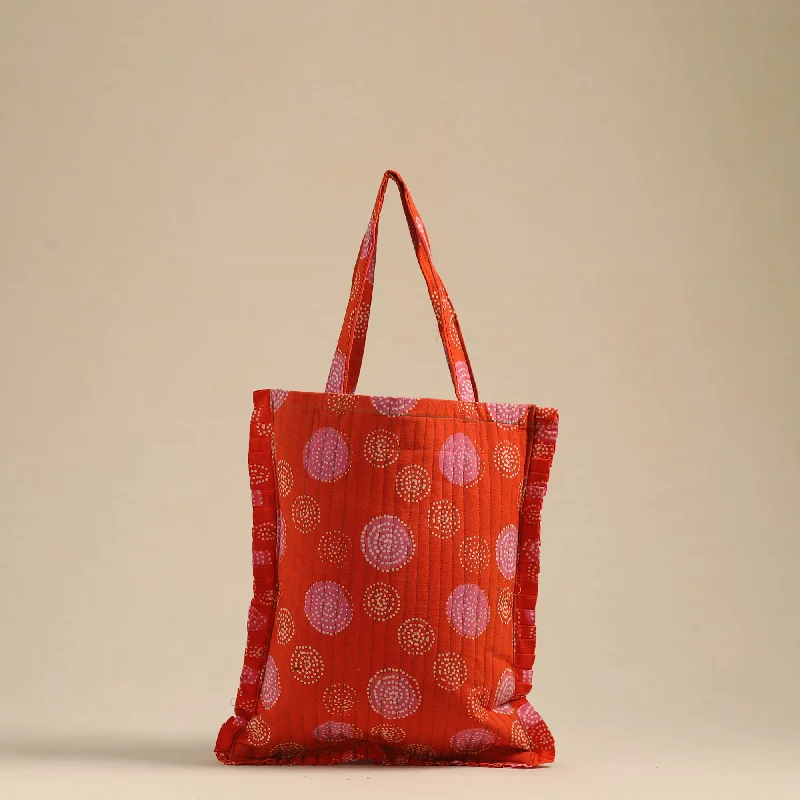 Black Friday And Cyber Monday Bag Deals Handcrafted Cotton Frill Jhola Bag 62