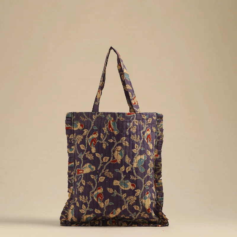 Sporty Bags For Active And Athletic Lifestyles Purple - Handcrafted Cotton Frill Jhola Bag 64 Sporty Bags For Active And Athletic Lifestyles Purple - Handcrafted Cotton Frill Jhola Bag 64