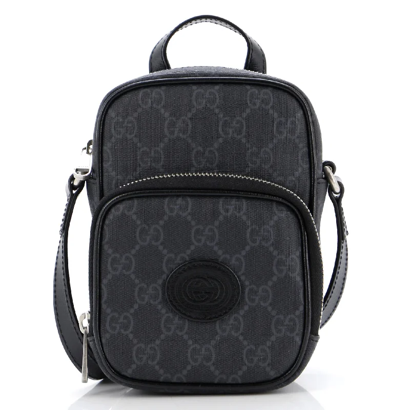 Urban Bags For City Life And Streetwear Fashion Interlocking G Patch Top Handle Crossbody Bag GG Coated Canvas Mini Urban Bags For City Life And Streetwear Fashion Interlocking G Patch Top Handle Crossbody Bag GG Coated Canvas Mini