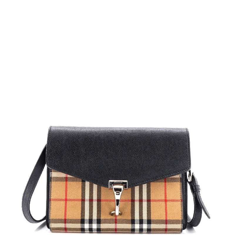 Designer-Inspired Bags At Budget-Friendly Prices Macken Crossbody Bag Leather and Vintage Check Canvas Small Designer-Inspired Bags At Budget-Friendly Prices Macken Crossbody Bag Leather and Vintage Check Canvas Small