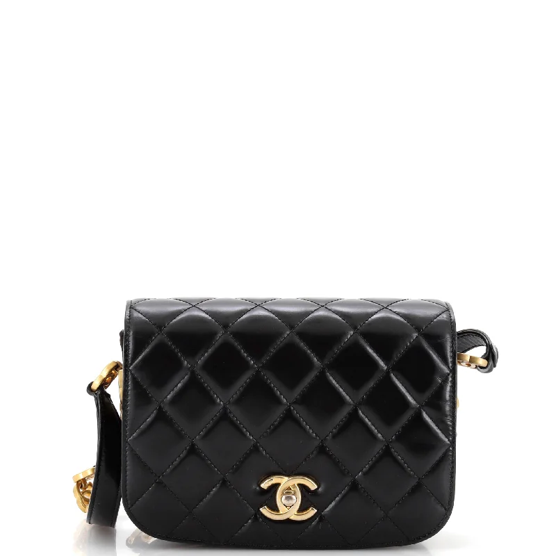 Evening Events My Sweet CC Full Flap Messenger Bag Quilted Shiny Calfskin with Suede Mini Evening Events My Sweet CC Full Flap Messenger Bag Quilted Shiny Calfskin with Suede Mini
