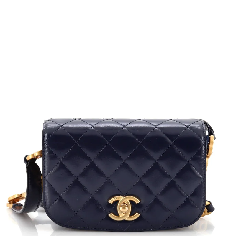Tote Bag For Everyday Use My Sweet CC Full Flap Messenger Bag Quilted Shiny Calfskin with Suede Mini Tote Bag For Everyday Use My Sweet CC Full Flap Messenger Bag Quilted Shiny Calfskin with Suede Mini