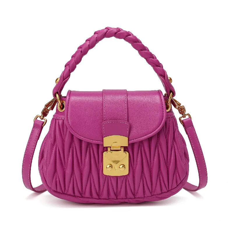 Seasonal Clearance Bags For Summer Pleated Sheepskin Leather Shoulder Bag