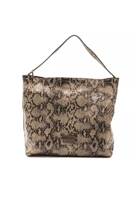 Stylish Bags For Fashion Bloggers With Promotions Pompei Donatella Elegant Python Print Leather Shoulder Women's Bag