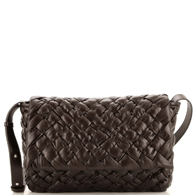 Glamorous Bags For Evening Events And Parties Rumple Messenger Bag Intrecciato Leather Medium Glamorous Bags For Evening Events And Parties Rumple Messenger Bag Intrecciato Leather Medium