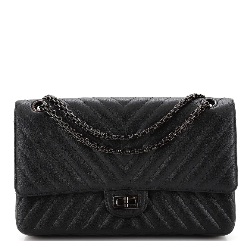 Designer Bags For Luxury Collectors So Black Reissue 2.55 Flap Bag Chevron Aged Calfskin 225 Designer Bags For Luxury Collectors So Black Reissue 2.55 Flap Bag Chevron Aged Calfskin 225