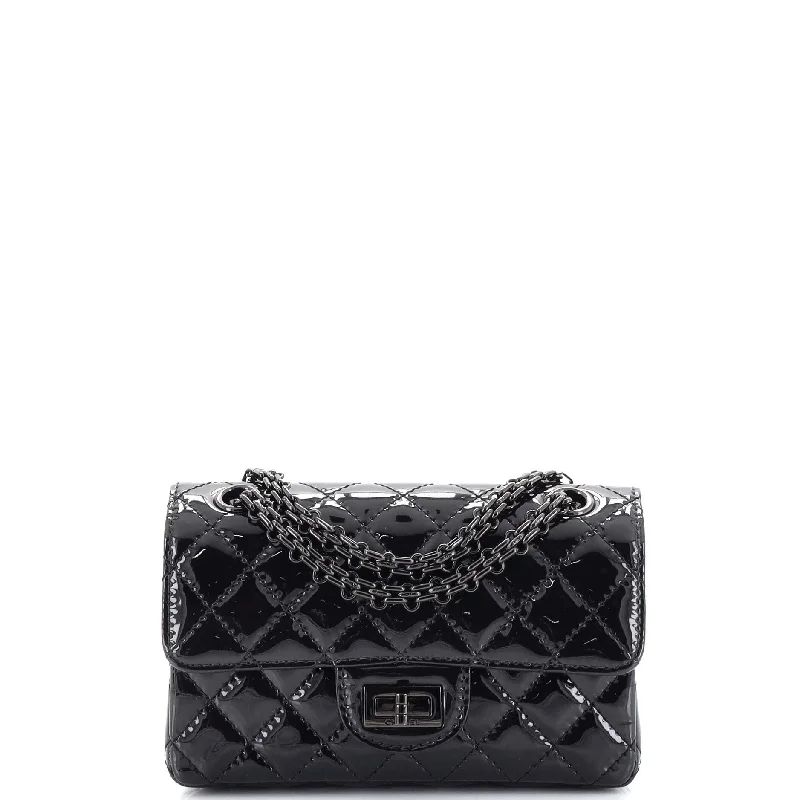 Bags For Minimalist And Functional Design So Black Reissue 2.55 Flap Bag Quilted Patent Mini Bags For Minimalist And Functional Design So Black Reissue 2.55 Flap Bag Quilted Patent Mini