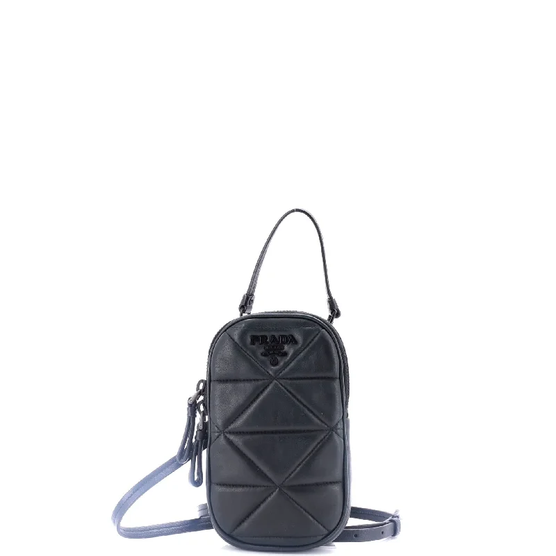 Stylish Bags With Discounts Spectrum Phone Holder Crossbody Bag Quilted Nappa Leather Stylish Bags With Discounts Spectrum Phone Holder Crossbody Bag Quilted Nappa Leather
