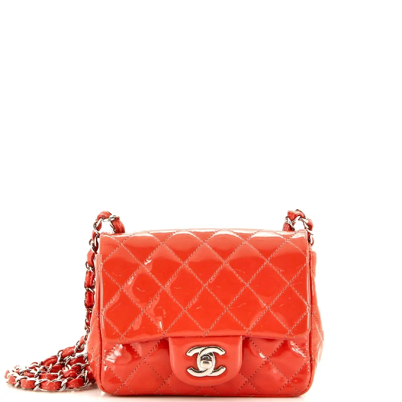 Seasonal Clearance Bags For Summer Square Classic Single Flap Bag Quilted Patent Mini Seasonal Clearance Bags For Summer Square Classic Single Flap Bag Quilted Patent Mini