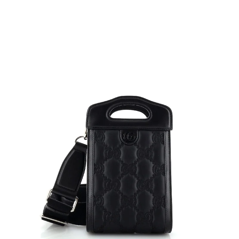 Halloween-Themed Top Handle Crossbody Bag GG Embossed Matelasse Nylon with Leather Mini Halloween-Themed Top Handle Crossbody Bag GG Embossed Matelasse Nylon with Leather Mini