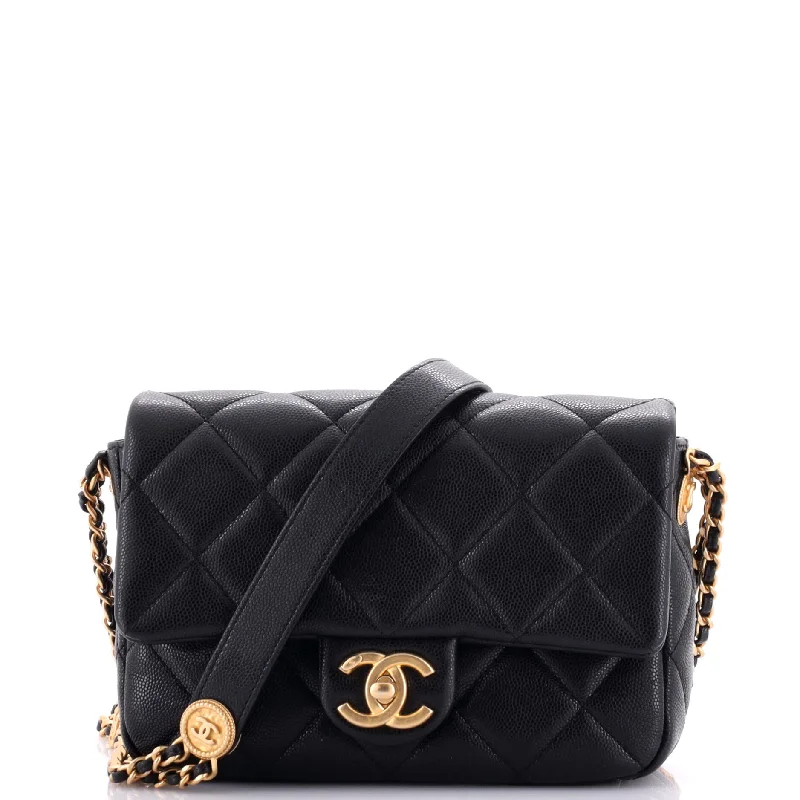 Luxury Bags For Professionals With Discounts Twist Your Buttons Flap Bag Quilted Caviar Small Luxury Bags For Professionals With Discounts Twist Your Buttons Flap Bag Quilted Caviar Small