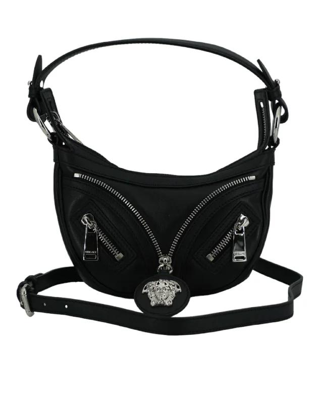 Lightweight And Affordable Bags Versace Calf Leather Hobo Mini Shoulder Women's Bag Lightweight And Affordable Bags Versace Calf Leather Hobo Mini Shoulder Women's Bag