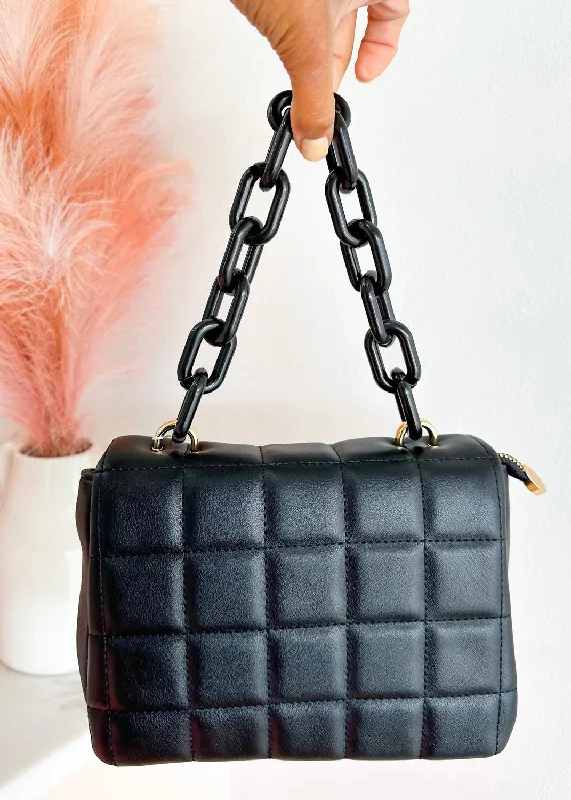 Stylish Bags For Fashion Influencers And Bloggers Women's Addie Quilted Bag In Black Stylish Bags For Fashion Influencers And Bloggers Women's Addie Quilted Bag In Black