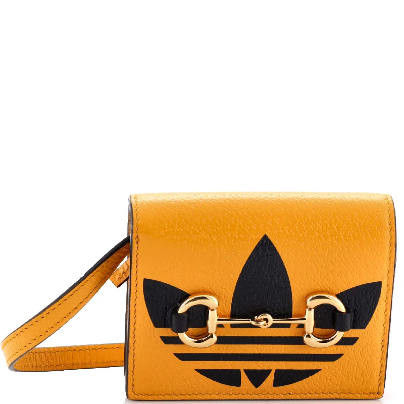 Seasonal Clearance Bags For Summer x adidas Horsebit Flap Card Case on Strap Leather Seasonal Clearance Bags For Summer x adidas Horsebit Flap Card Case on Strap Leather